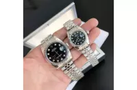Couple Watches Rolex Datejust 36/28mm SS/SS Jub Black/Dial - view 1
