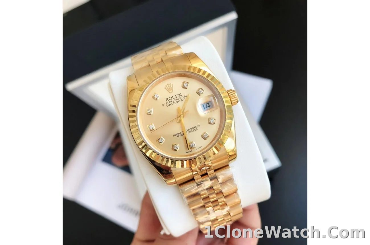 Couple Watches Rolex Datejust 36/28mm RG/RG Jub Gold/Dial - detail