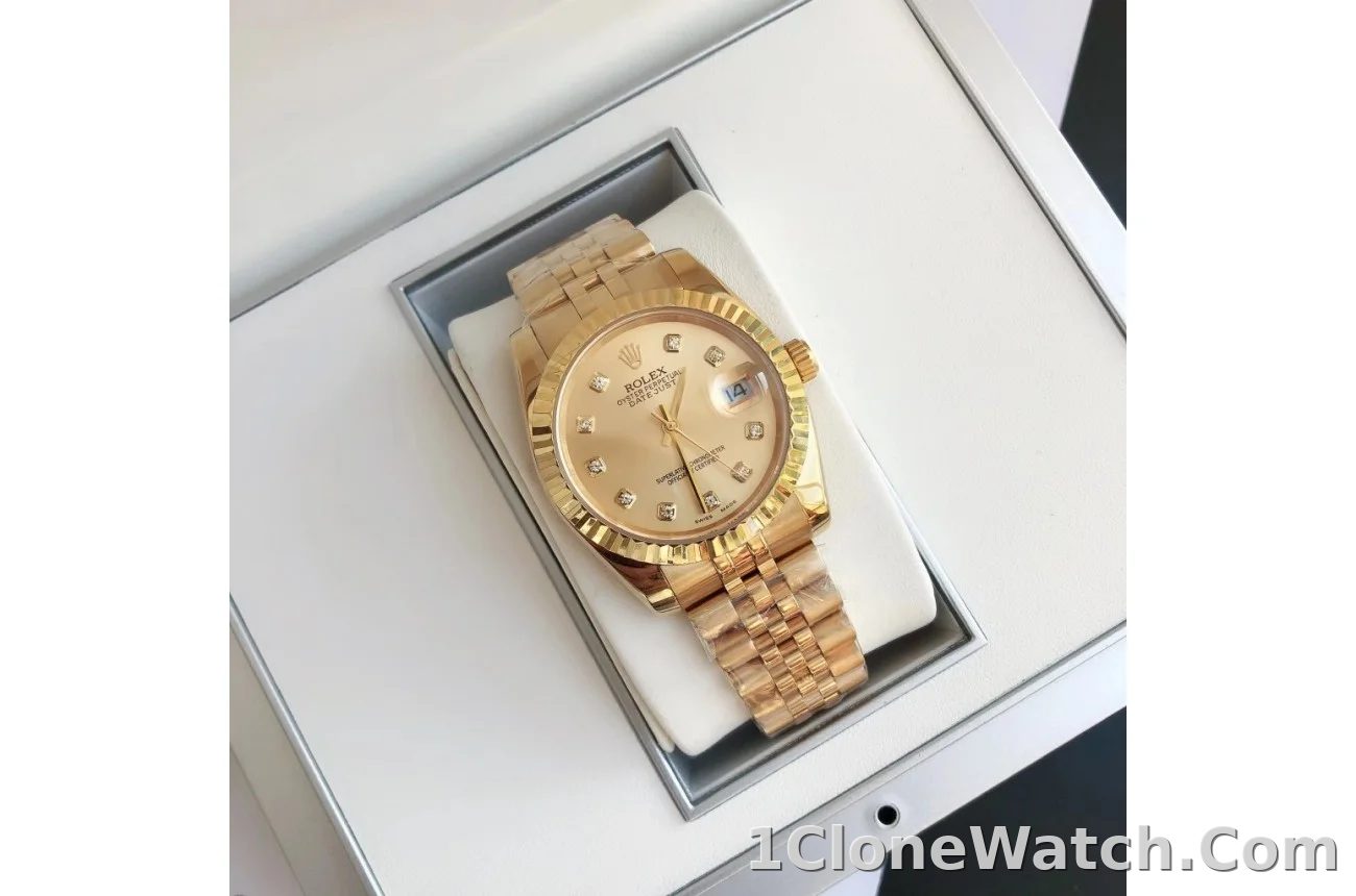 Couple Watches Rolex Datejust 36/28mm RG/RG Jub Gold/Dial - detail