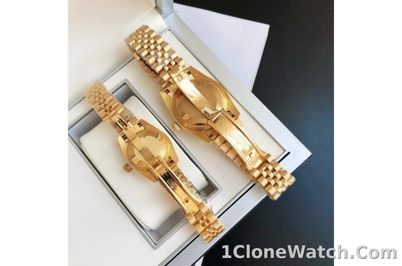 Couple Watches Rolex Datejust 36/28mm RG/RG Jub Gold/Dial - detail