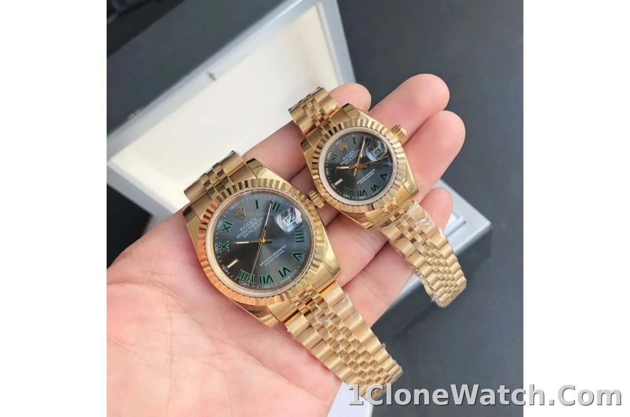 Couple Watches Rolex Datejust 36/28mm RG/RG Jubilee Bracelet