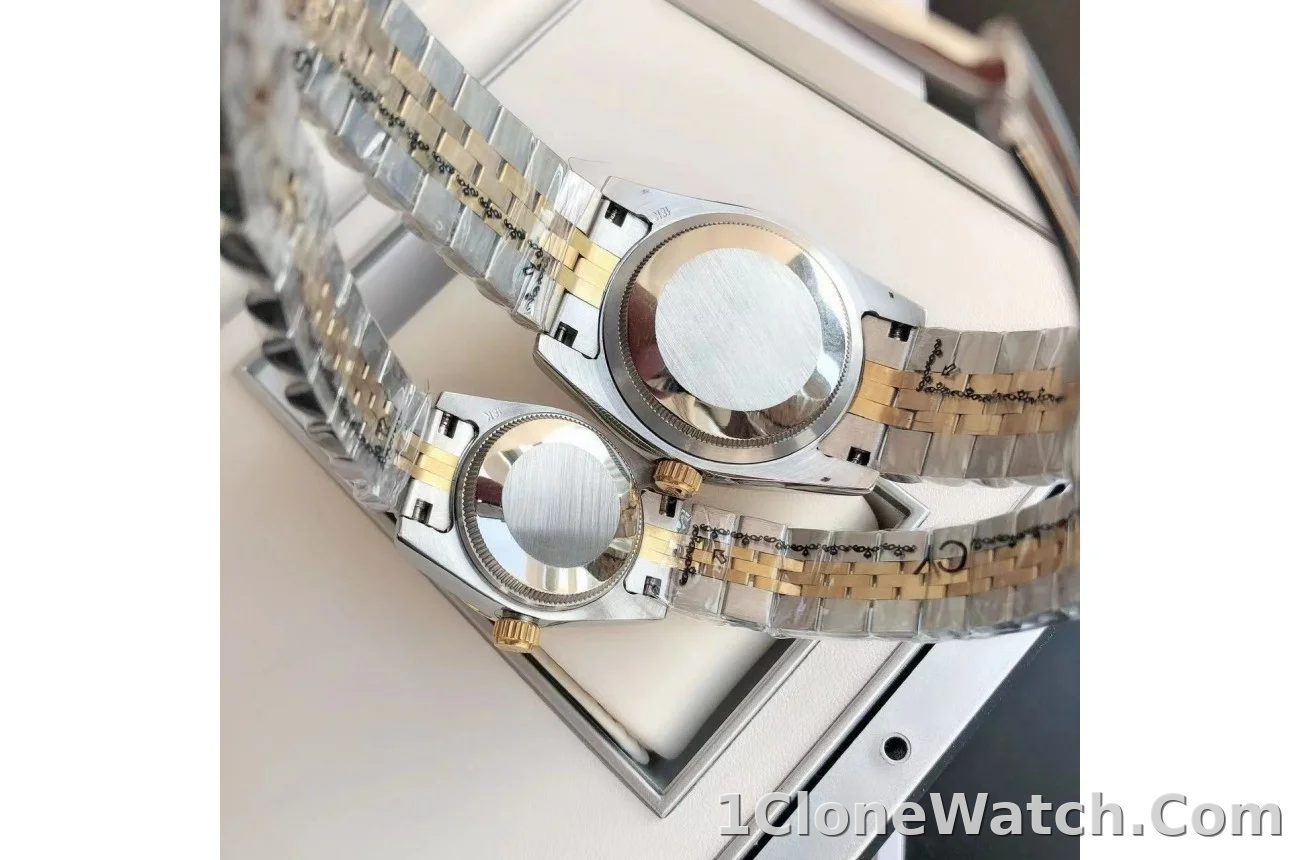 Couple Watches Rolex Datejust 36/28mm RG/SS Jub Gold/Dial - detail