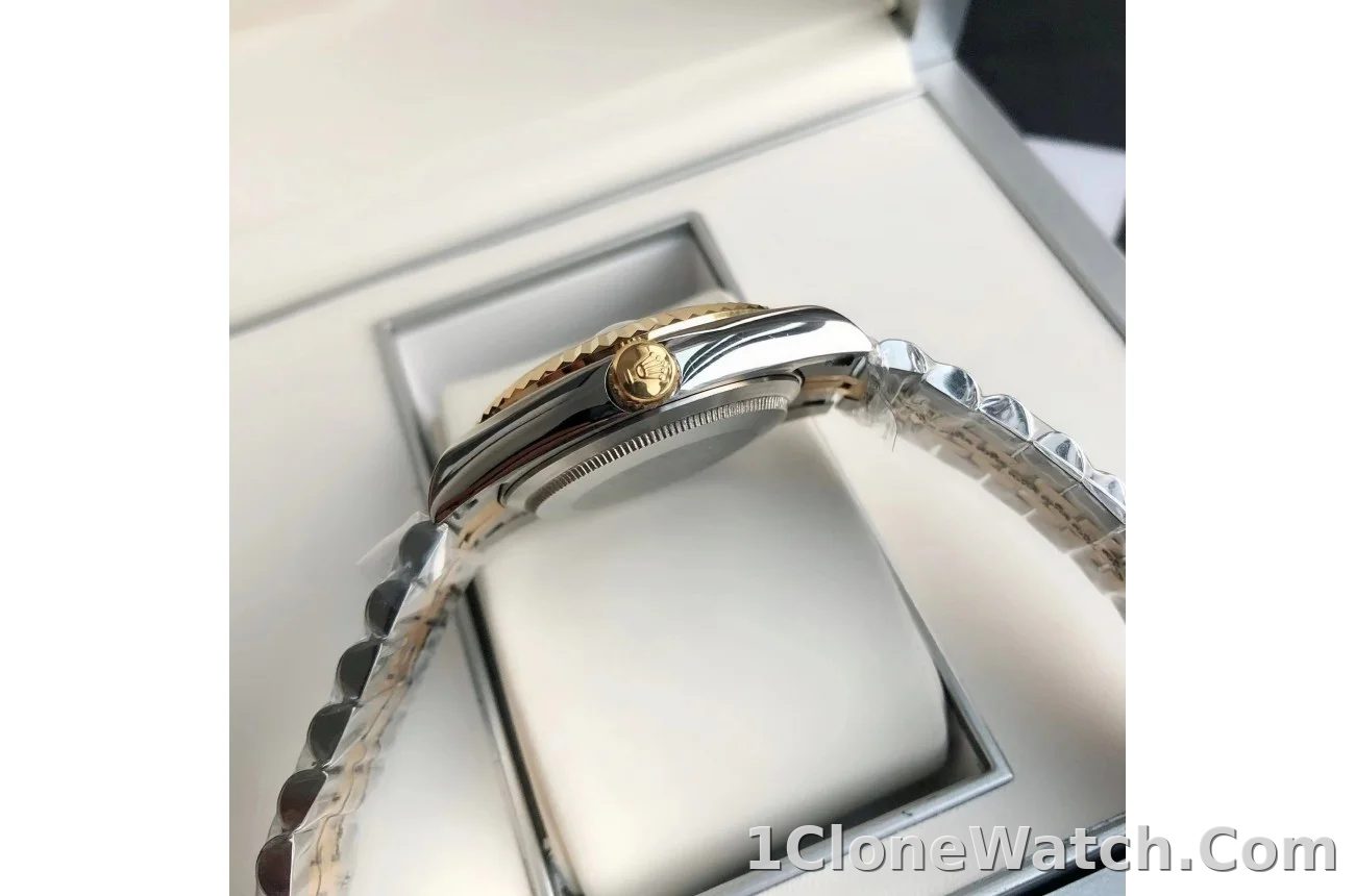 Couple Watches Rolex Datejust 36/28mm RG/SS Jub White/Dial - detail