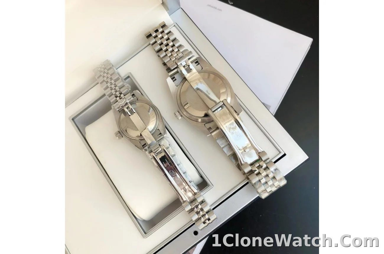 Couple Watches Rolex Datejust 36/28mm SS/SS Jub Sliver/Dia - detail