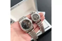 Couple Watches Rolex Datejust 36/28mm SS/SS Jub Grey/Rmn - view 1
