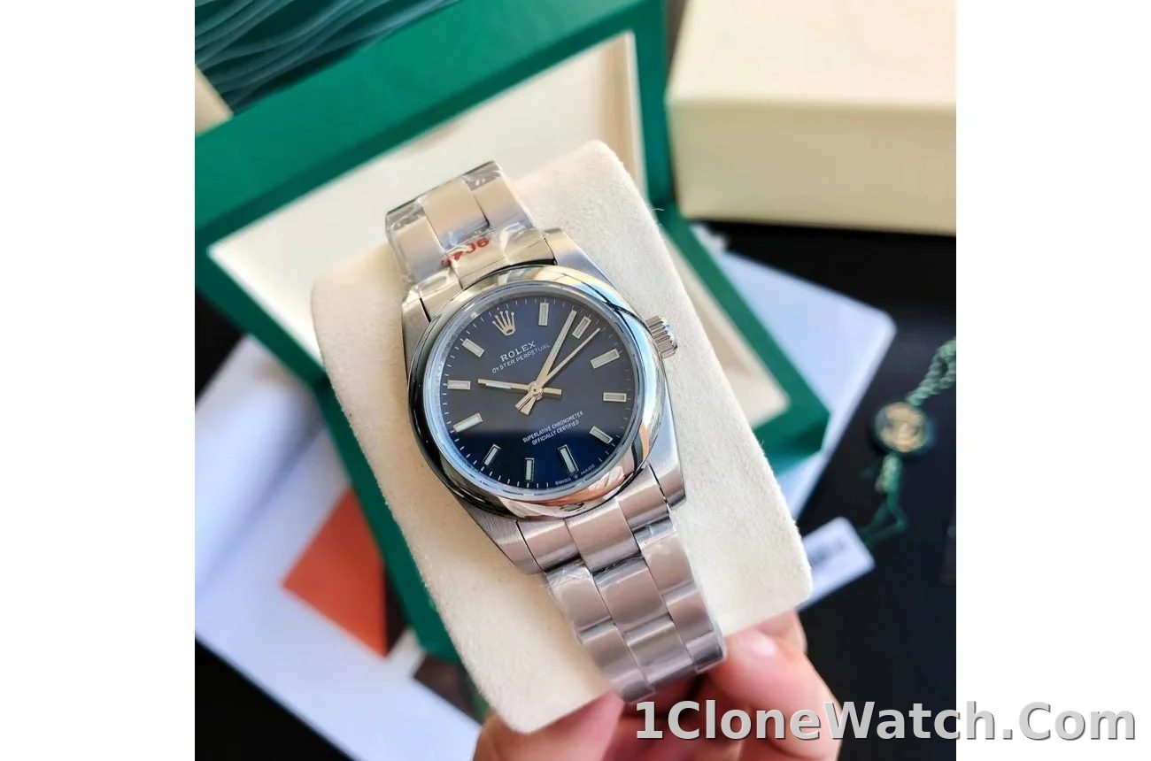 Couple Watches Rolex Oyster Perpetual 31/41mm SS/SS Blue/Stk - detail