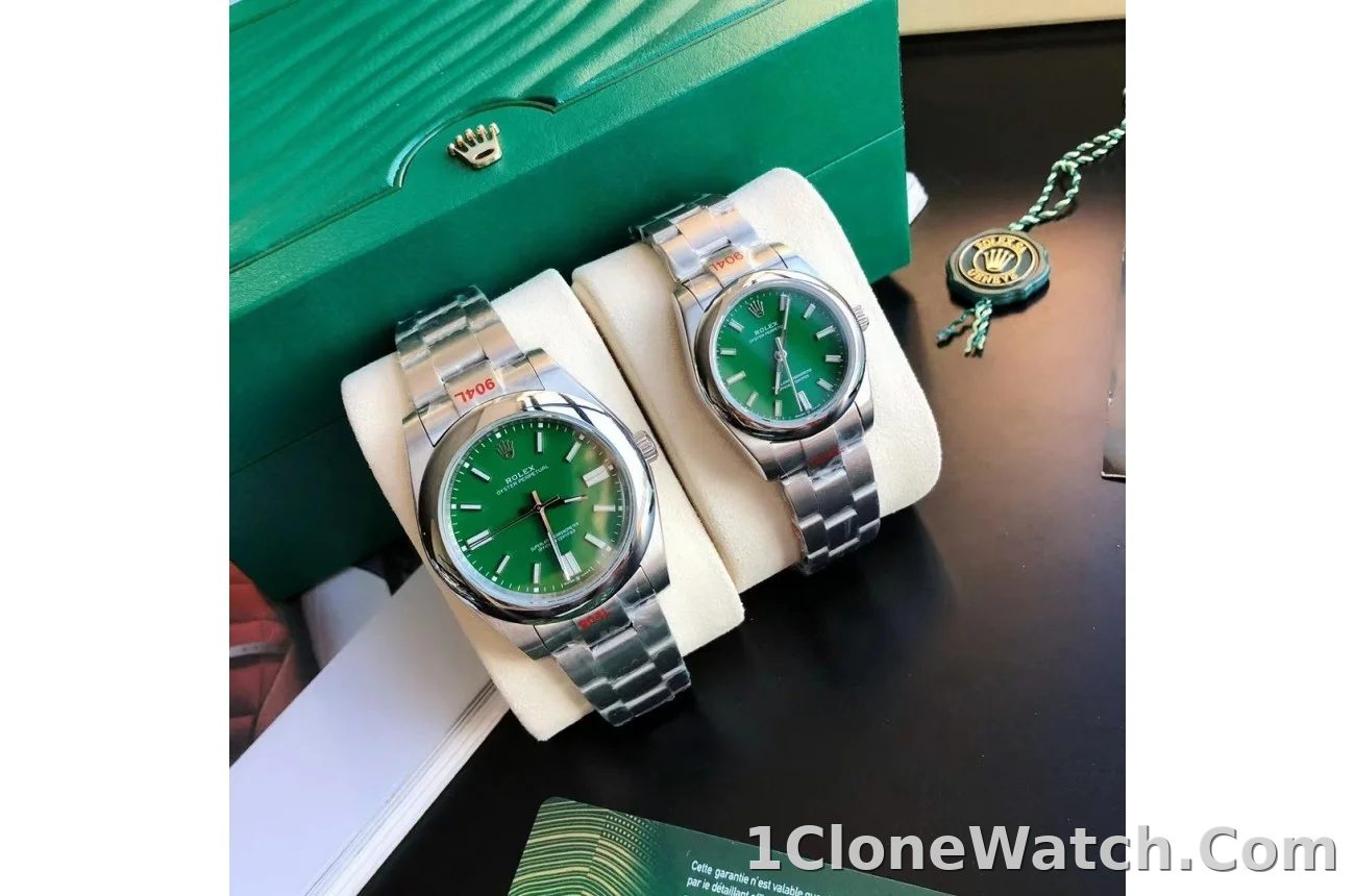 Couple Watches Rolex Oyster Perpetual 31/41mm SS/SS Green/Stk