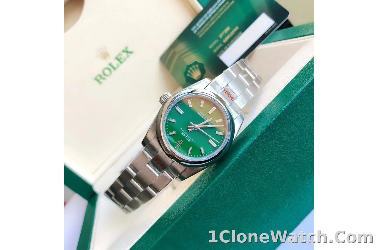 Couple Watches Rolex Oyster Perpetual 31/41mm SS/SS Green/Stk - detail