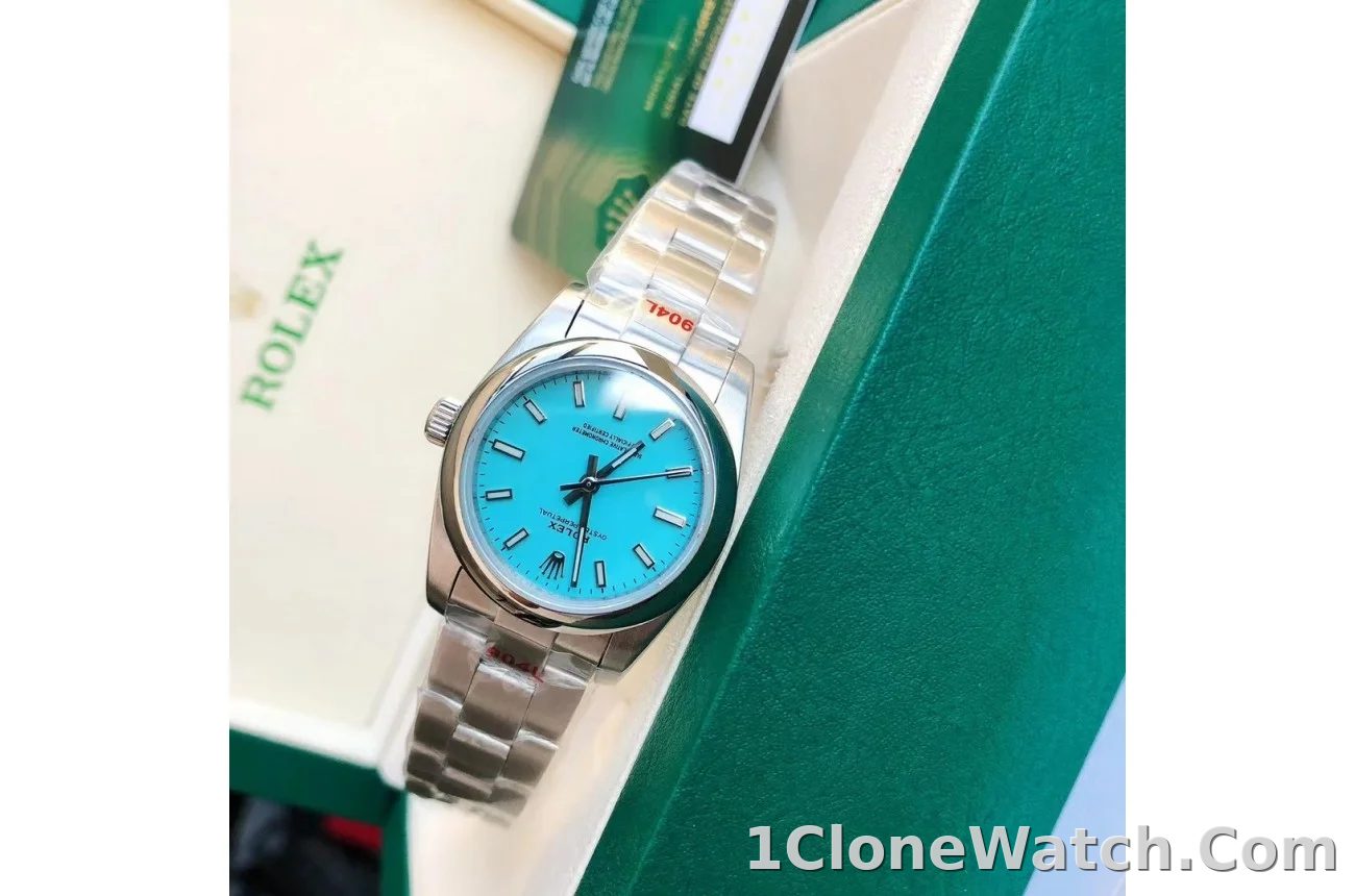 Couple Watches Rolex Oyster Perpetual 31/41mm SS/SS Tiffany Blue/Stk - detail