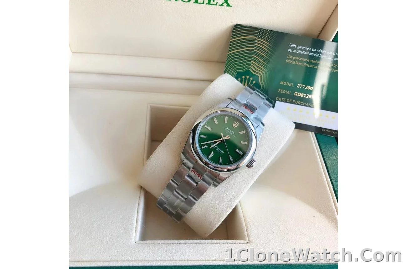 Couple Watches Rolex Oyster Perpetual 31/41mm SS/SS Green/Stk - detail