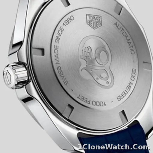 TAG Heuer Aquaracer Men Automatic Blue Rubber Watch WAY201P.FT6178 - detail