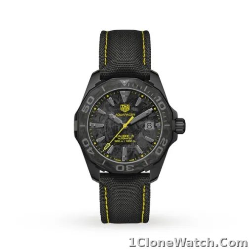 TAG Heuer Aquaracer Men Automatic Grey Fabric Watch WBD218B.FC6446