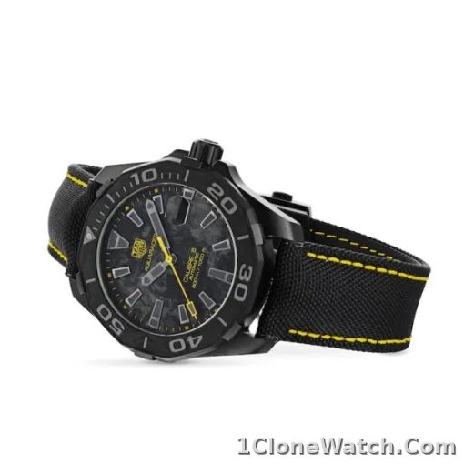 TAG Heuer Aquaracer Men Automatic Grey Fabric Watch WBD218B.FC6446 - detail