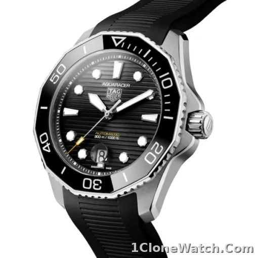 TAG Heuer Aquaracer Men Automatic Black Rubber Watch WBP201A.FT6197 - detail