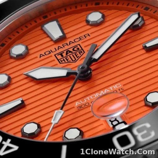 TAG Heuer Aquaracer Men Automatic Orange Stainless Steel Watch WBP201F.BA0632 - detail