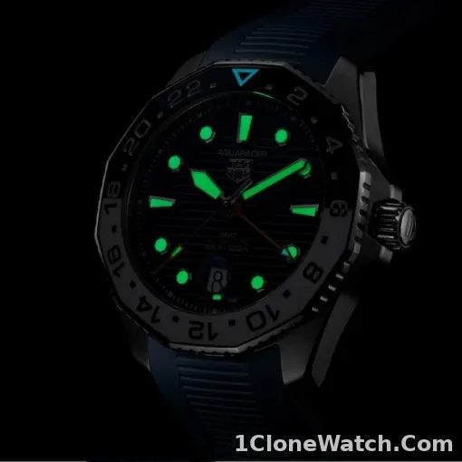 TAG Heuer Aquaracer Men Automatic Blue Rubber Watch WBP2010.FT6198 - detail