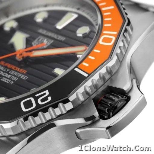 TAG Heuer Aquaracer Men Automatic Black Titanium Watch WBP5A8A.BF0619 - detail