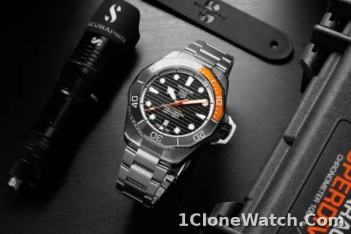 TAG Heuer Aquaracer Men Automatic Black Titanium Watch WBP5A8A.BF0619 - detail