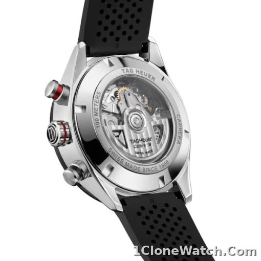 TAG Heuer Carrera Men Automatic Black Rubber Watch CBN2A1AA.FT6228 - detail