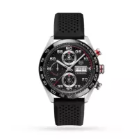 TAG Heuer Carrera Men Automatic Black Rubber Watch CBN2A1AA.FT6228 - view 1