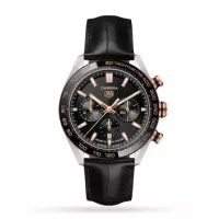 TAG Heuer Carrera Men Automatic Black Alligator Watch CBN2A5A.FC6481 - view 1