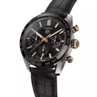 TAG Heuer Carrera Men Automatic Black Alligator Watch CBN2A5A.FC6481 - view 3