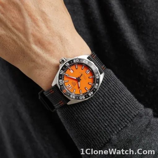 TAG Heuer Formula 1 Men Quartz Orange Canvas Watch WAZ101A.FC8305 - detail