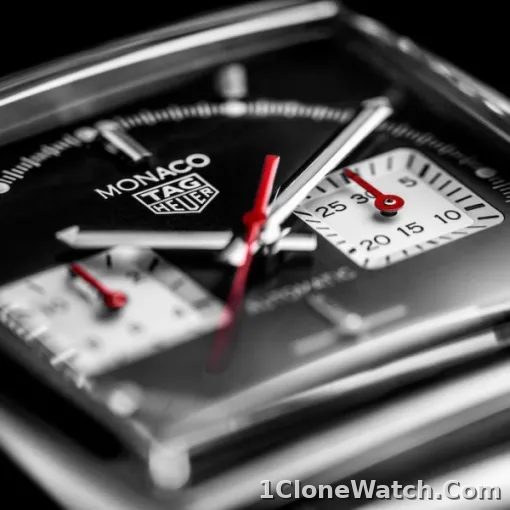 TAG Heuer Monaco Men Automatic Black Stainless Steel Watch CBL2113.BA0644 - detail
