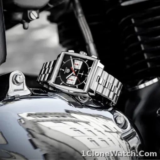 TAG Heuer Monaco Men Automatic Black Stainless Steel Watch CBL2113.BA0644 - detail