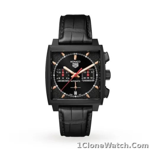 TAG Heuer Monaco Men Automatic Black Alligator Watch CBL2180.FC6497