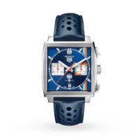 TAG Heuer Monaco Men Automatic Blue Leather Watch CBL2115.FC6494 - view 1