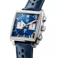 TAG Heuer Monaco Men Automatic Blue Leather Watch CBL2115.FC6494 - view 3
