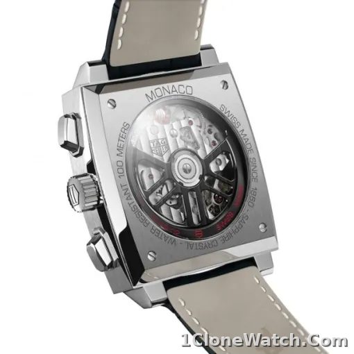 TAG Heuer Monaco Men Automatic Blue Leather Watch CBL2111.FC6453 - detail