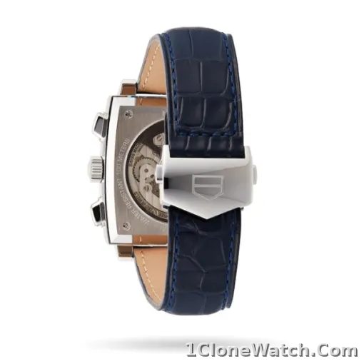 TAG Heuer Monaco Men Automatic Blue Leather Watch CBL2111.FC6453 - detail