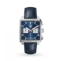 TAG Heuer Monaco Men Automatic Blue Leather Watch CBL2111.FC6453 - view 1
