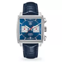 TAG Heuer Monaco Men Automatic Blue Leather Watch CAW2111.FC6183 - view 1