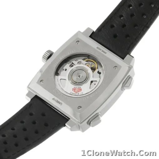 TAG Heuer Monaco Men Automatic Blue Leather Watch CAW211P.FC6356 - detail