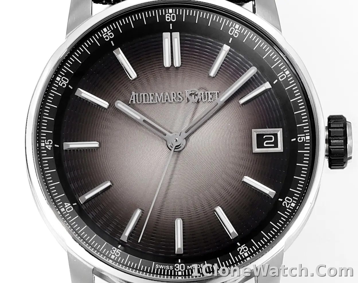 watch Audemars Pigeut CODE 11.59 Smoke Grey Dial Stainless Steel Case Black Fabric Strap Automatic Watch 41mm - detail