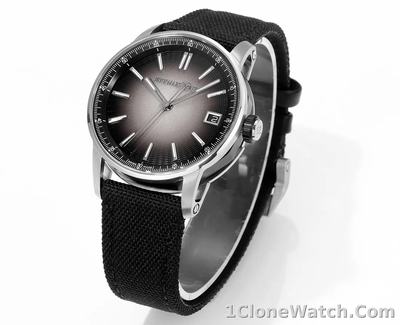 watch Audemars Pigeut CODE 11.59 Smoke Grey Dial Stainless Steel Case Black Fabric Strap Automatic Watch 41mm - detail